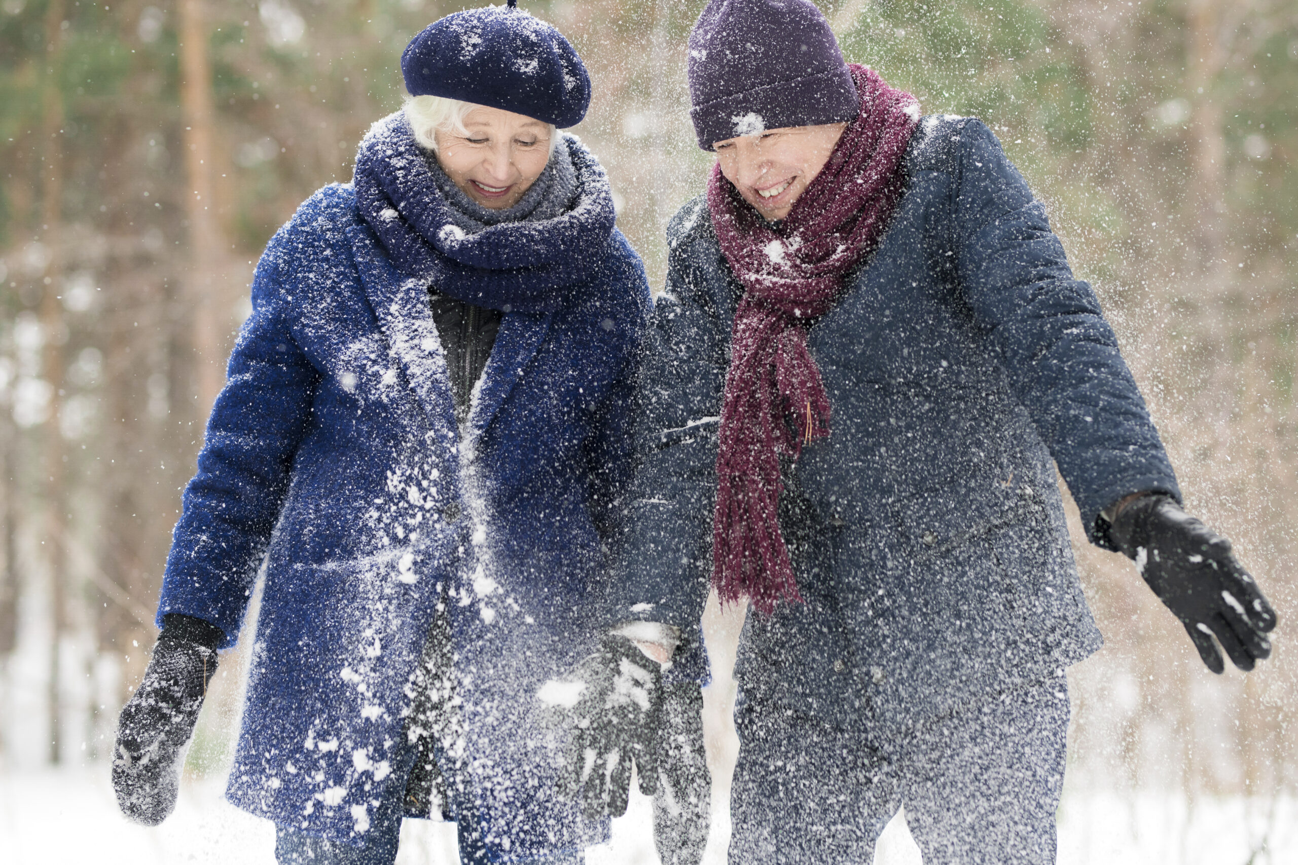 Senior Couple in the Snow