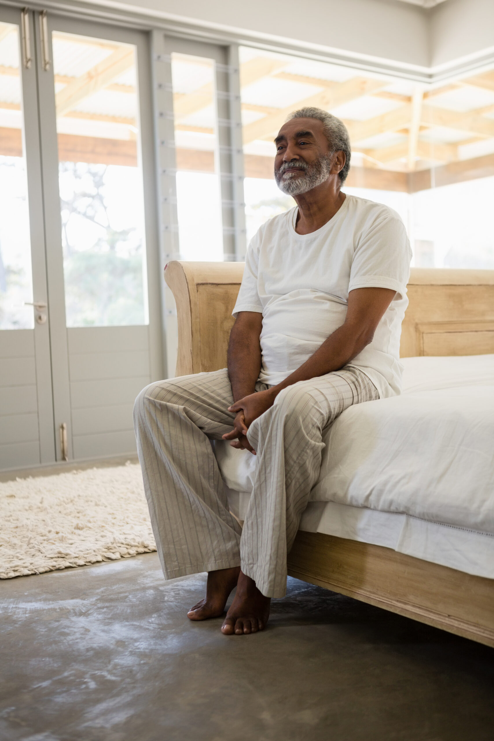 Senior man in comfortable clothes